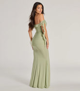 Deyna Formal Mesh Off-The-Shoulder Long Dress